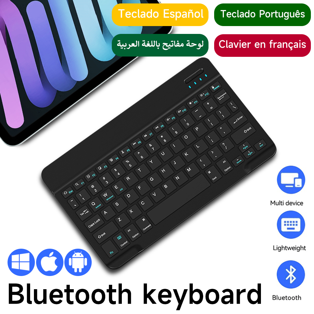 Samsung Tablet Keyboard Accessories - IOS Android Windows için Bluetooth klavye