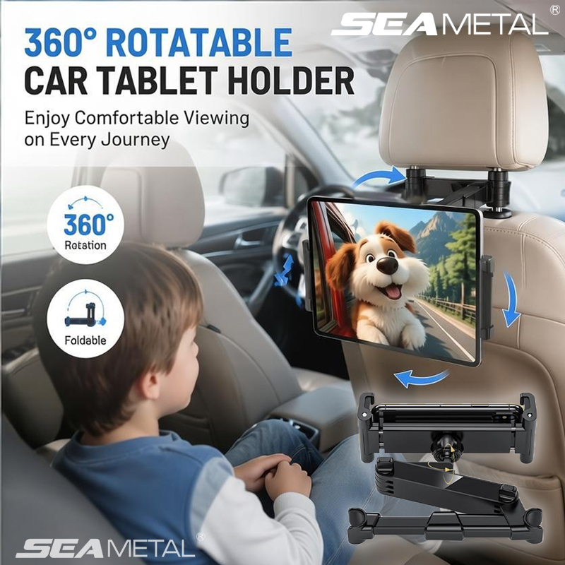 Toddler Tablet Accessories - SEAMETAL Araba Kafalık Tablet Tutucu 360