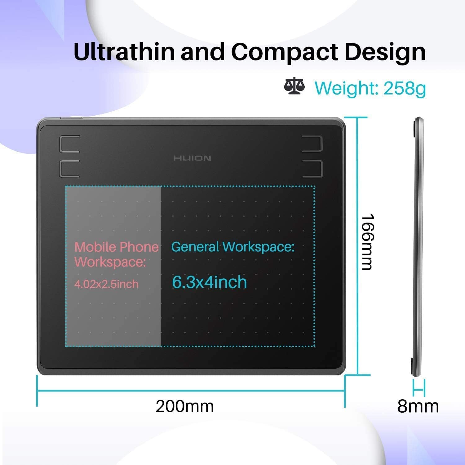 HUION HS64 Grafik Tablet 6 Inç - Huion Tablet Accessories incelemesi ve fiyatı