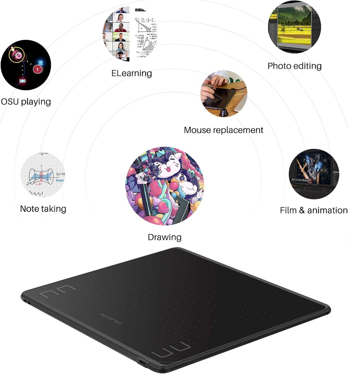 HUION HS64 Grafik Tablet 6 Inç - Huion Tablet Accessories incelemesi ve fiyatı