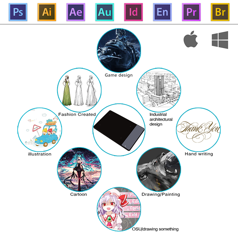 HUION 420 grafik Tablet OSU oy - Huion Tablet Accessories incelemesi ve fiyatı
