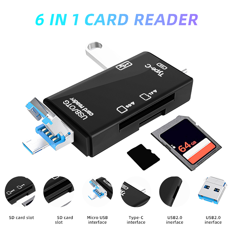 USB Tip C Kart Okuyucu 6'sı 1  - Tablet Accessories For Reading incelemesi ve fiyatı