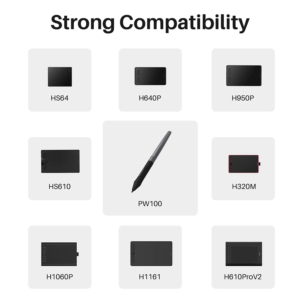 HUION PW100 pil ücretsiz Stylu - Huion Tablet Accessories incelemesi ve fiyatı