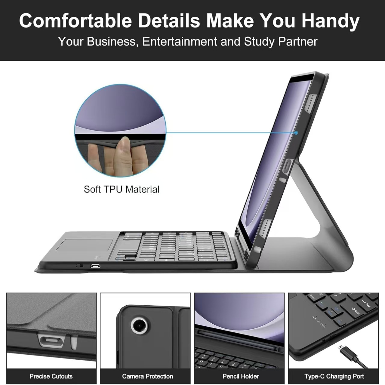 Samsung Galaxy Tab A9 Plus 11  - Samsung Tablet Keyboard Accessories incelemesi ve fiyatı