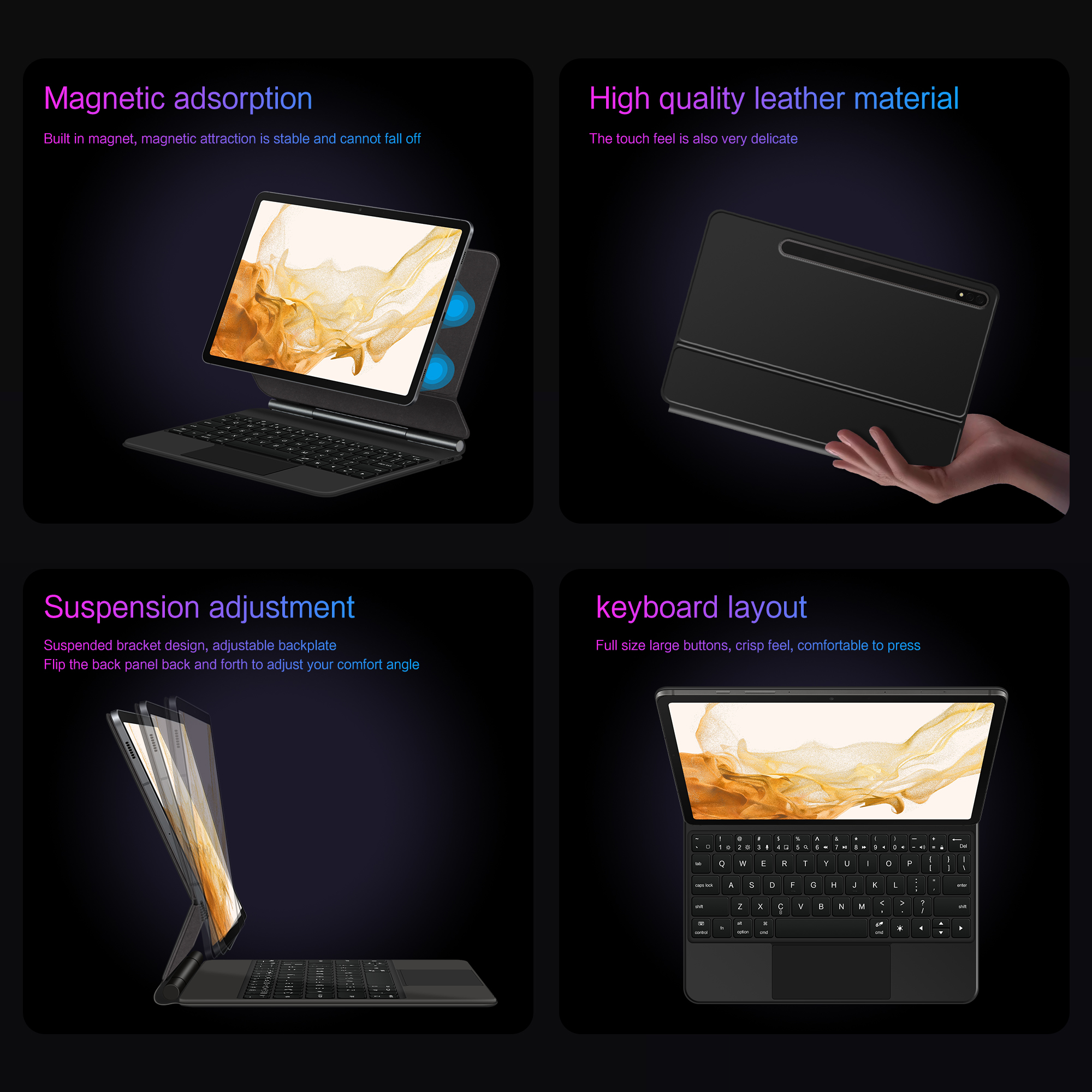 LFOIQN Sihirli Klavye Samsung  - Samsung Tablet Keyboard Accessories incelemesi ve fiyatı