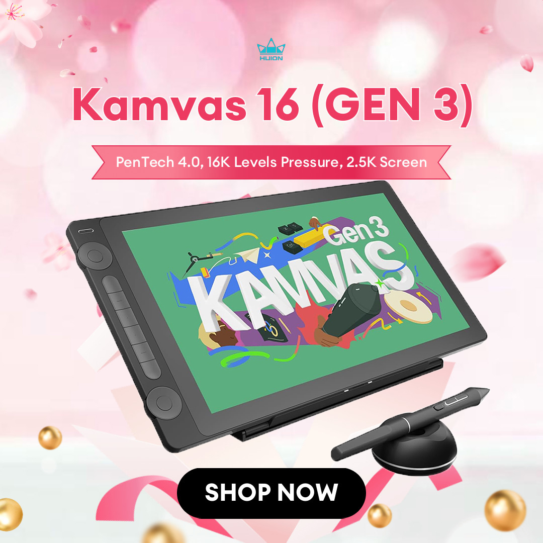 Huion Kamvas 16 (Gen 3) Grafik - Huion Tablet Accessories incelemesi ve fiyatı