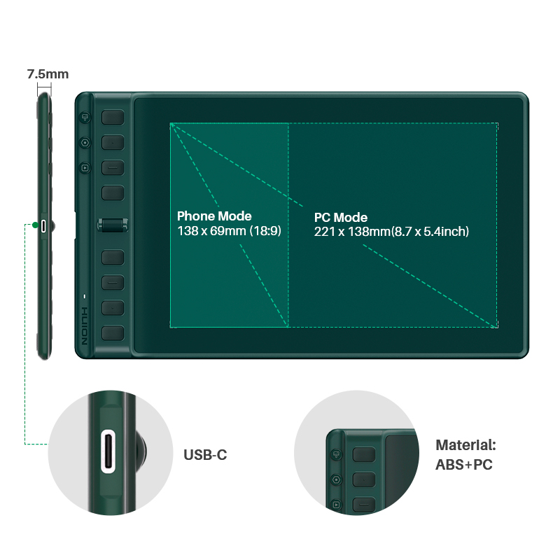 Huion Inspiroy 2 M H951P Grafi - Huion Tablet Accessories incelemesi ve fiyatı